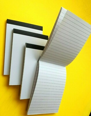 6 BLÖCKE A6 LINIERTES PAPIER BEIDSEITIG WEISS PAPIER NOTIZBLOCK MEMO NOTIZBUCH 