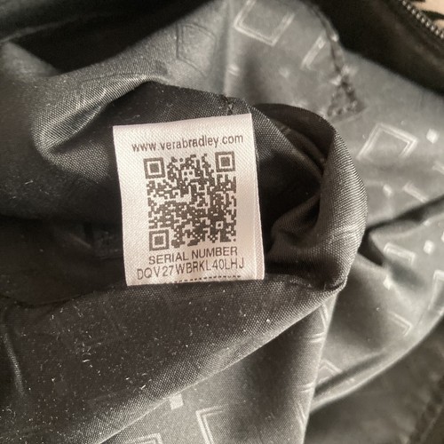 Vera Bradley Tasche Handtasche schwarz weiß grau gesteppt - Bild 12 von 13