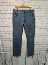 Wrangler Mens Blue Denim Jeans Size 36x32