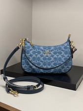 Coach Teri Shoulder Bag In Signature Denim CD...