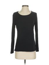 Vango Paris Women Black Long Sleeve T-Shirt 3