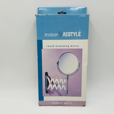 Round Extending Mirror 1997 Restore & Restyle Chrome Modern Spirit NEW in BOX