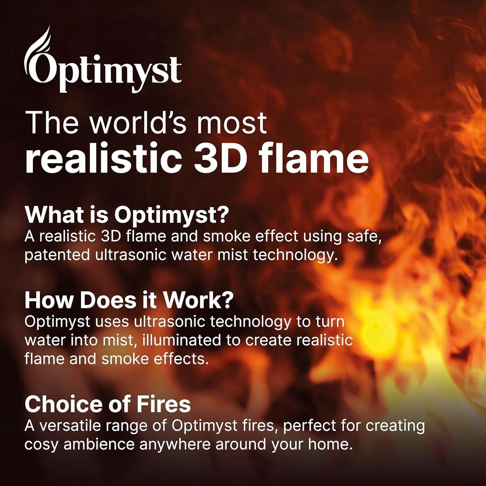 Dimplex Bramdean Free Standing Optimyst Electric Fire Brass & Black REMOTE BNIB - Image 4 of 4