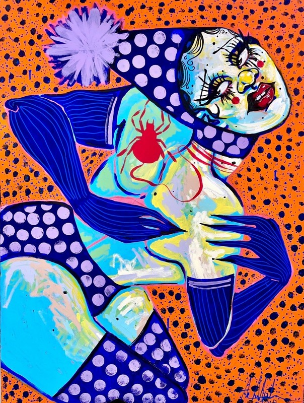 “AH! It’s On Your Back!” | Acrylic Painting | UNFRAMED | 30in x40 in