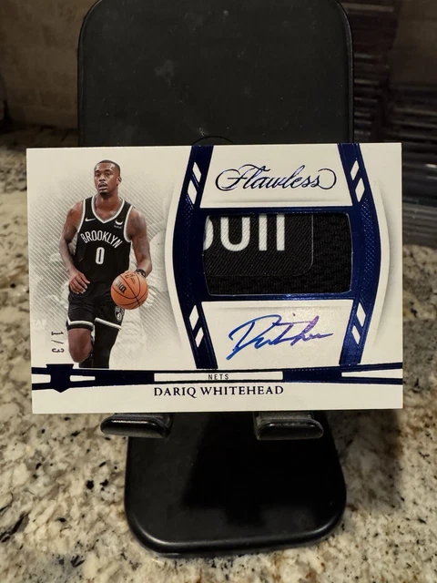 2023-24 Panini Flawless Dariq Whitehead /3 RPA Rookie Patch Auto Game Used RC