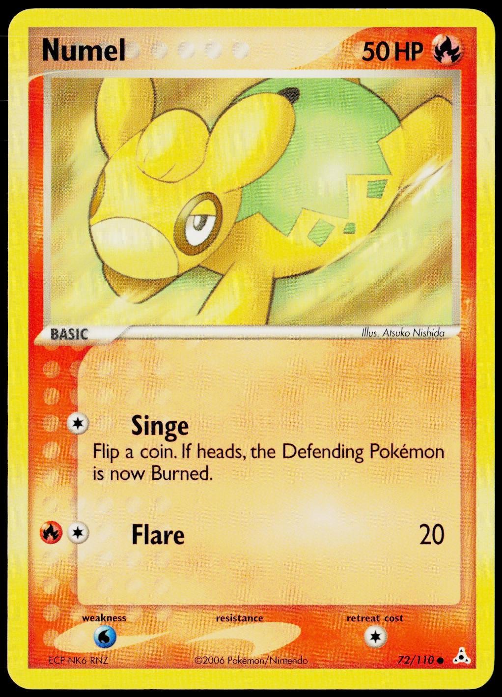 Numel 72/110 Common Holon Phantoms Pokemon Lightly Played