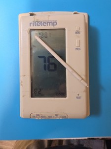 RiteTemp 8035C 7-Day Programmable Digital Thermostat Touch Screen White