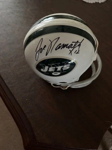 JOE NAMATH SIGNED MINI HELMET MINT
