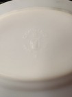 Corning White Gray Pottery Milk Glass Oval Dish Leaf Border Glossy Finish USA — photo 3