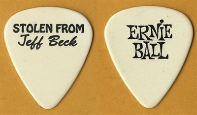 Jeff Beck 2010 Emotion & Commotion tour Stolen From (cursive print) Guitar Pick
