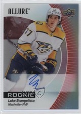 2023-24 Upper Deck Allure Rookies Red Rainbow SP Luke Evangelista #136 Auto 02u7