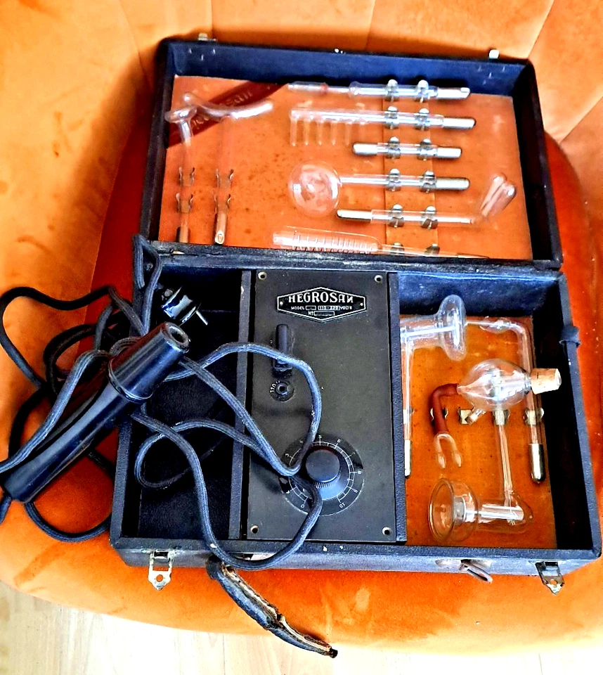ANCIENNE VALISE D ELECTROTHERAPIE ANNEES 1930 40 MARQUE HEGROSAN GERMANY - Photo 4/4