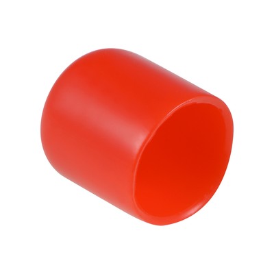 50pack 5/8''(16mm) Round Red Vinyl End Cap Screw Thread Protector Rubber Caps