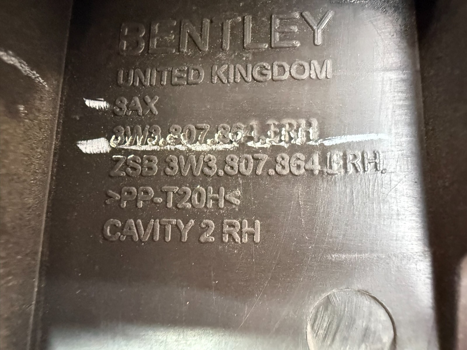 2013 BENTLEY CONTINENTAL GT OEM REAR RIGHT SIDE BUMPER BRACKET 3W3807864