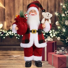 1 new Santa Claus statue ornaments, suitable for Christmas