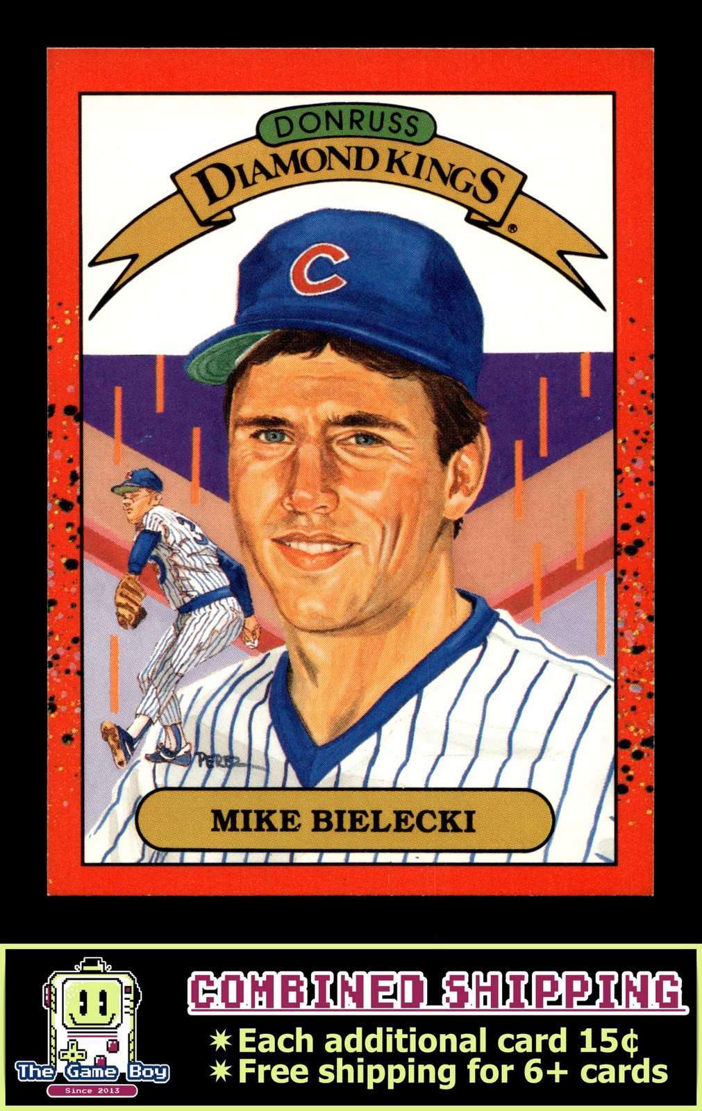 1990 Donruss Diamond Kings #9 Mike Bielecki Chicago Cubs