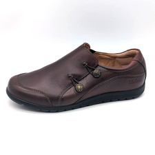 Taos Shoes Womens Blend Encore Brown 7.5 Leather Loafers Walking Comfort Stretch
