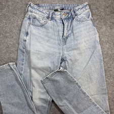 American Eagle Strigid Mom Jeans Women  s Size 0 Regular Light Wash High Rise