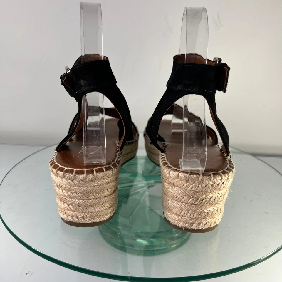 Sandalia alpargata Franco Sarto Pellia M correa negra al tobillo imitación cuero Foto 4 de 4