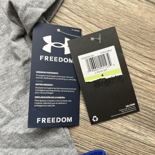 NEW NWT Under Armour Kids Boys American Flag Freedom Shirt Shorts Set Size 4 - Picture 6 of 6