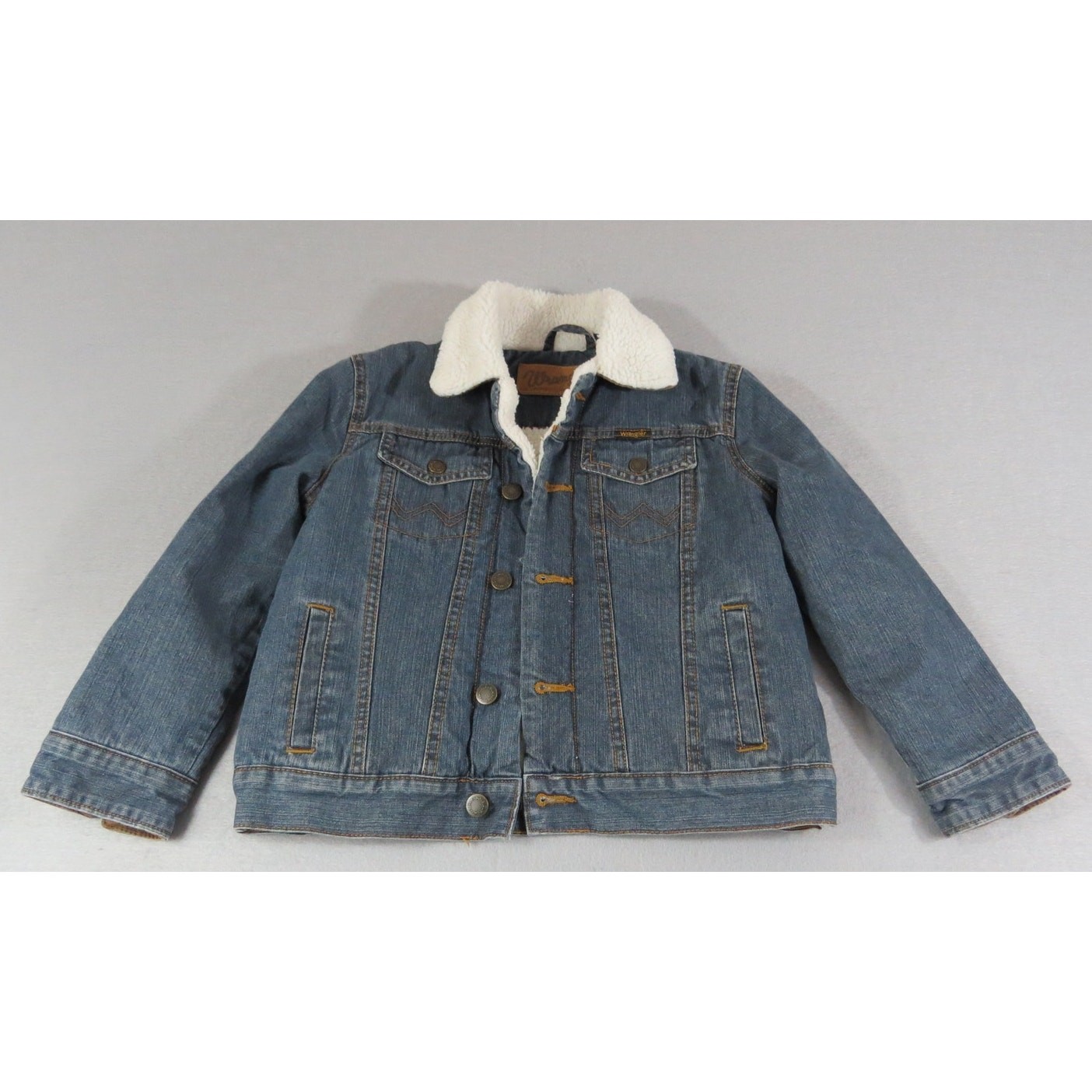 Wrangler Sherpa Lined Denim 100% Cotton Button Down Heavywei