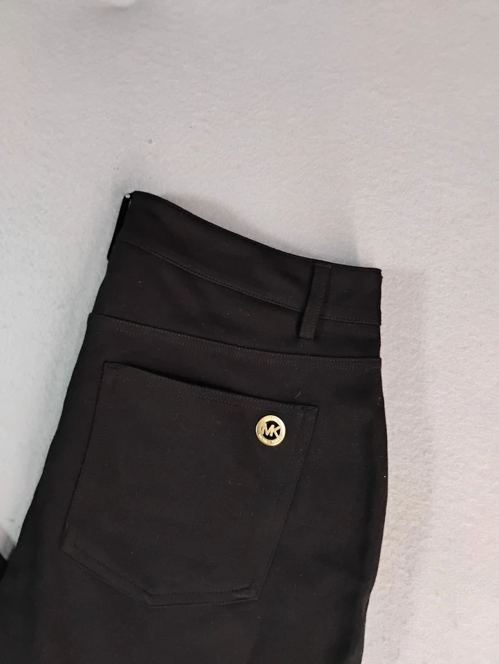 Michael Kors Womens Jeans Medium Black Skinny Stretch Mid Rise Dark 5 Pockets - Image 2 of 4