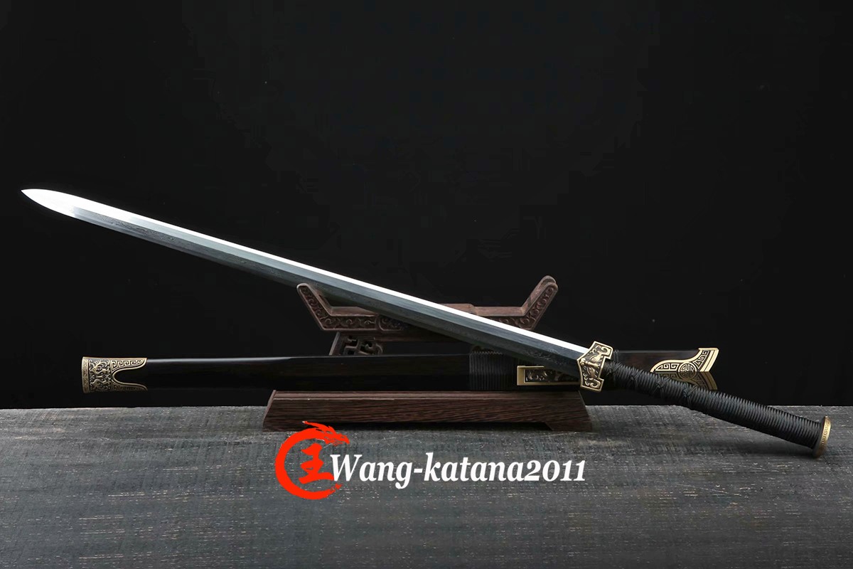 42" Functional Chinese Han Jian Sword Kungfu Practice Damascus Folded Steel