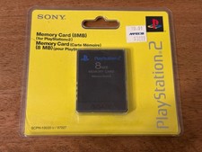 Vintage Sony PlayStation 2 Memory Card 8 MB Black Magic Gate SCPH-10020 OEM