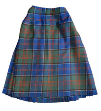 AUTHENTIC MENS TARTAN 100% WOOL LEATHER BUCKLE KILT SIZE S SCOTTISH