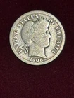 1908 Barber (Liberty Head) Dime - 90% Silver