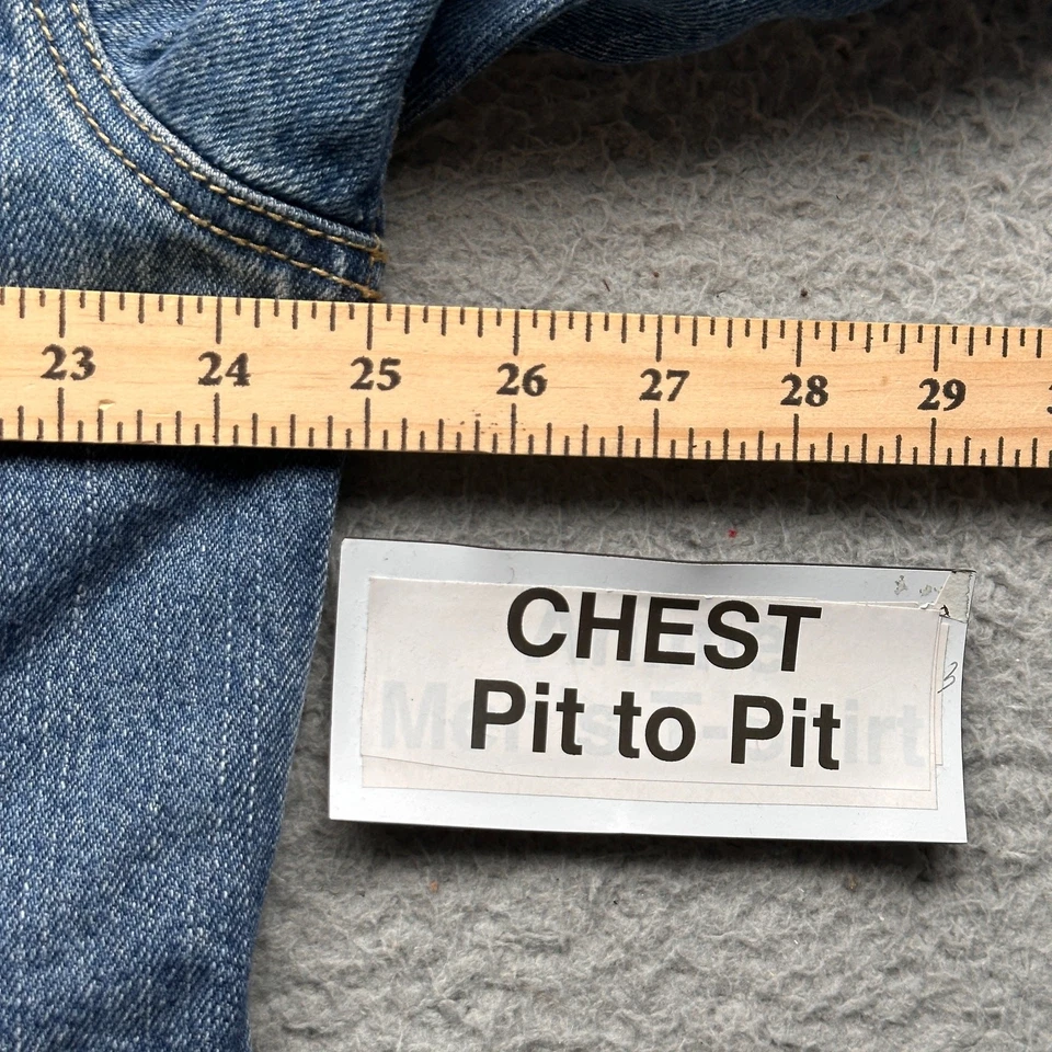 Vintage Levi Strauss Signature Denim Jean Trucker Jacket Mens XL Blue Button - Image 3 of 4