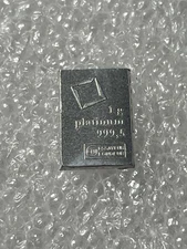 1 Gram .9995 Fine Platinum Bar