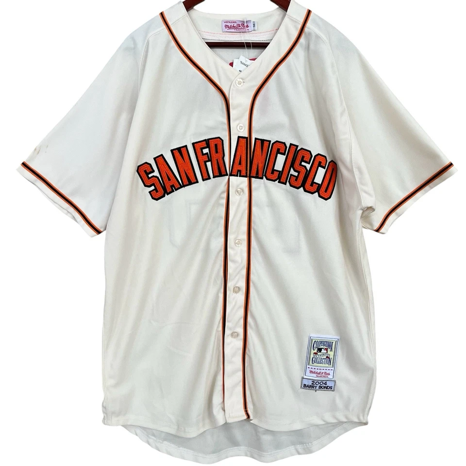 复古 Barry Bonds 成人尺寸 56 旧金山巨人队 Mitchell & Ness — 第 2/4 张图片
