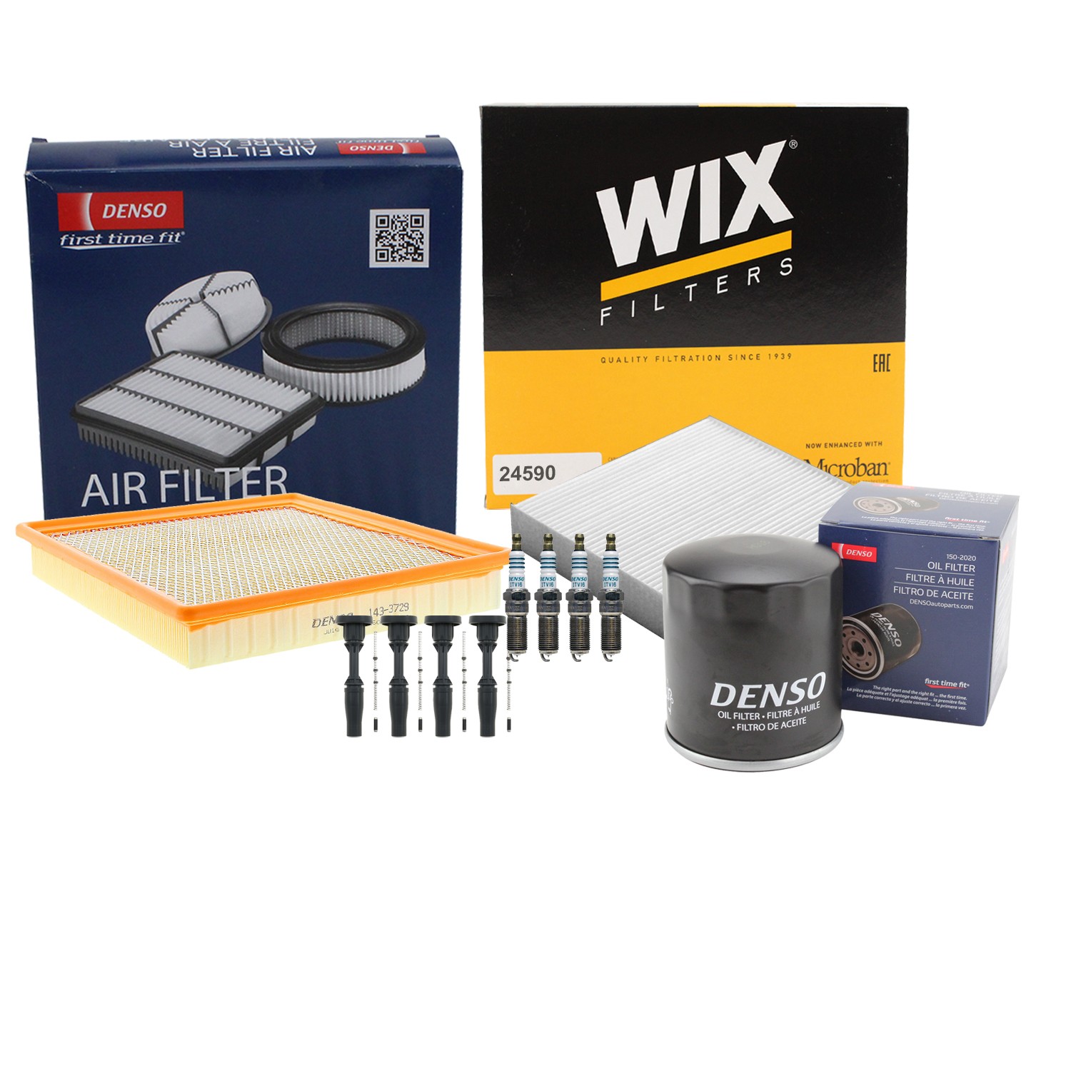 Denso Tune Up Kit NGK 4 Spark Plugs  Boots Kit for Chevrolet Malibu 2.0 2.5 L4