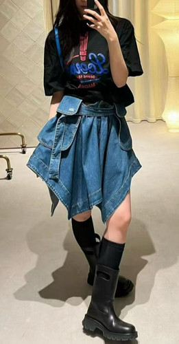 Loewe denim skirt Pre-owned Medium size
