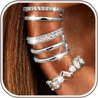 Ear Cuff Ohrringe Set FüR Damen Ohne Piercing Clip Verstellbare Ohrklemmen 3