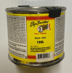 1 Shot 199L  Black Lettering Enamel One Shot Paint