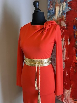 ESCADA Strech S Wunderschönes Kleid In Rot In Top Qualität wie NEU