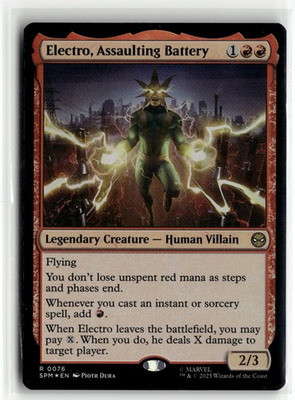 #ad #ad Electro Assaulting Battery 0076 FOIL Spider Man MTG Magic The Gathering Card NM $9.99