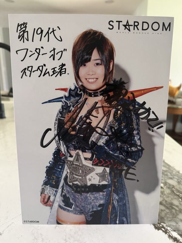 2023 Stardom MIRAI MAIUMI Autographed Portrait WWE AEW NJPW Marigold SLK