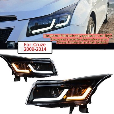 Single LED Headlight For 09-14 Chevrolet Cruze DRL Sequential Animation