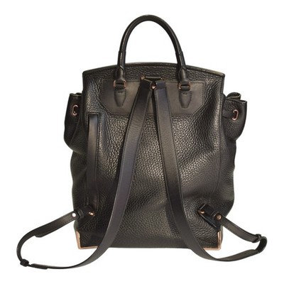 2-way leather and vegan backpacks THREE BOX Vegan Leather Backpack, Brown