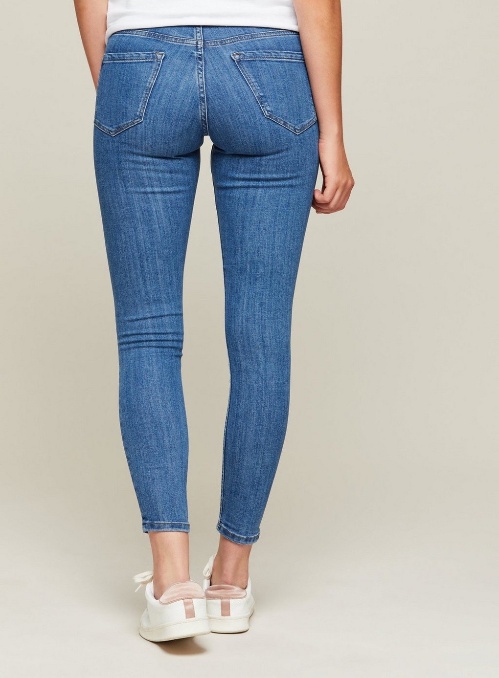 Ex Miss Selfridge Mid Blue Skinny Jeans Size 4 16 *SHORT/ REGULAR