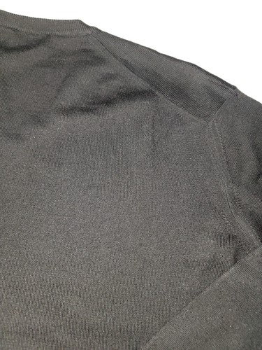 Suéter Vogue Gran Sasso l'uomo para hombre talla 56 negro lana virgen tejido cuello en V Italia - Imagen 8 de 12