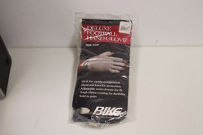 Bike Deluxe Football Hand Glove Fingerless Style 7226GR Size Large White