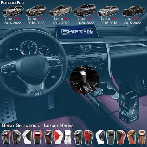 Piano Black Gear Shift Knob for Lexus ES-350 GS-350 GX IS-350 NX300 RC300 RX450h - Picture 8 of 8