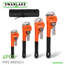 4pc Pipe Wrench Set Monkey Heat Treated Adjus...