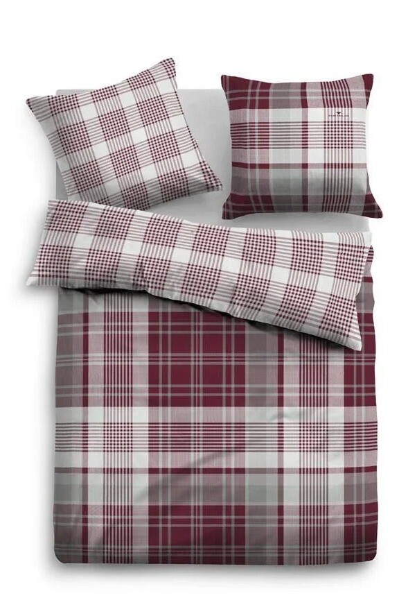 TOM TAILOR Wendebettwsche Rot Wei Kariert Baumwolle 140 x 200 70 x 90 см 9290₽