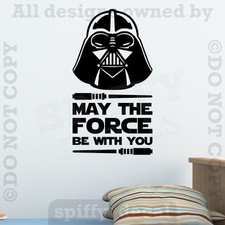 May The Force Be With You DARTH VADER Vinyl Wall Decal Sticker STAR WARS