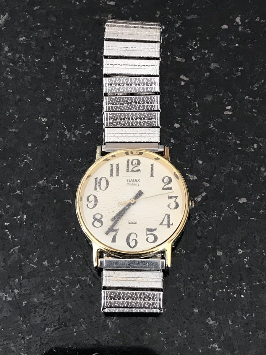 Montre Timex Vintage Pour Homme - Acier Inoxydable, Quartz à Pile - Style Rétro Casual